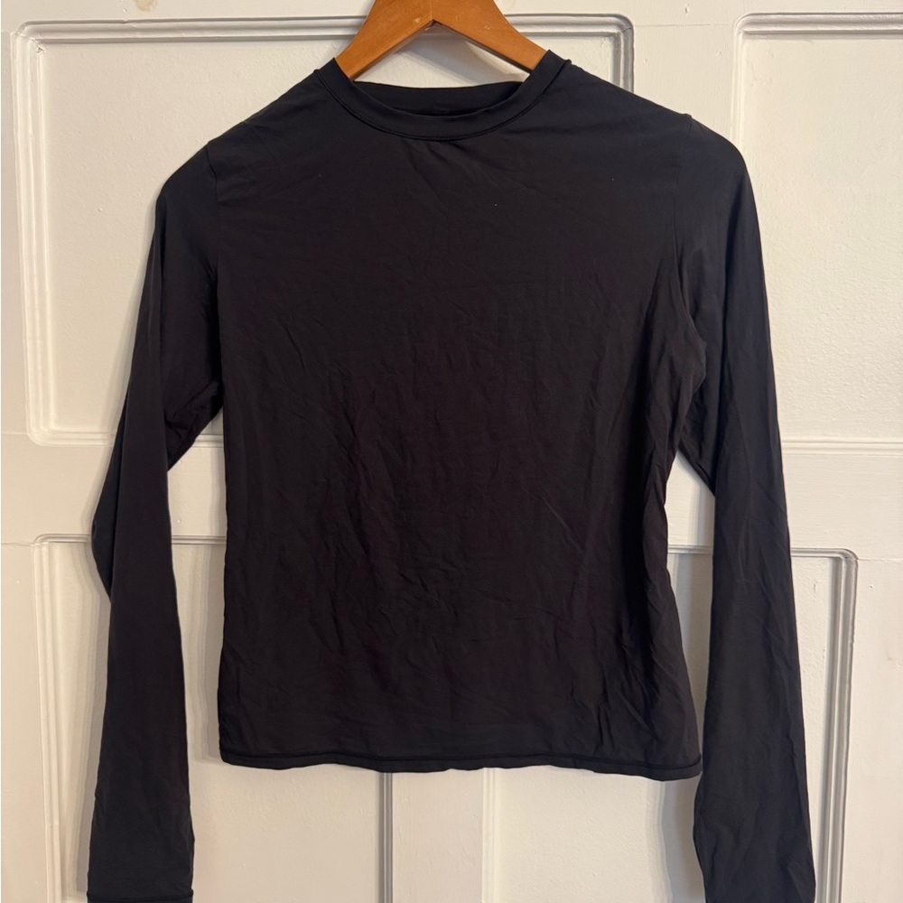 SKIMS Jet Black Long Sleeve Tee